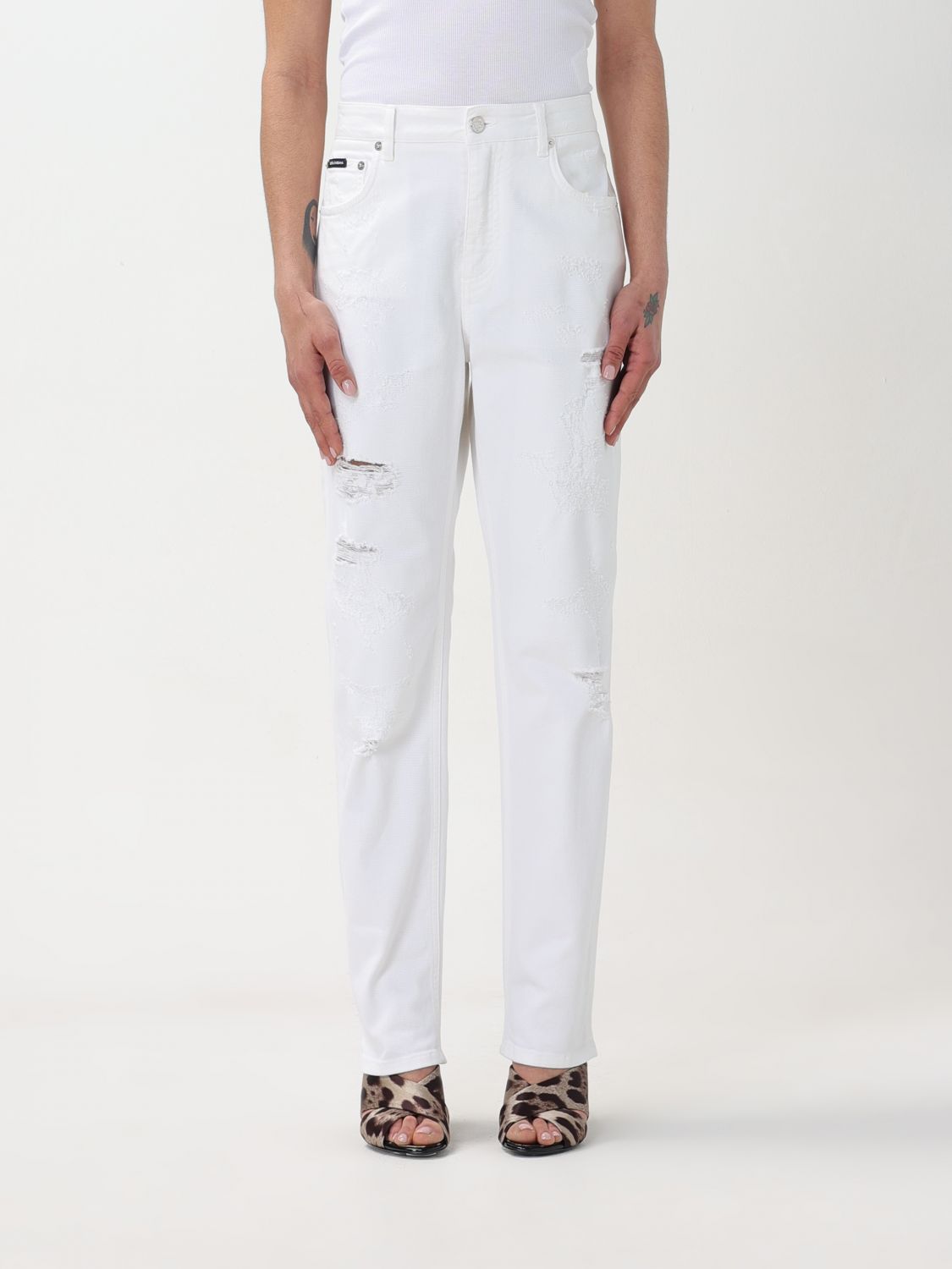 Dolce & Gabbana Trousers DOLCE & GABBANA Woman colour White