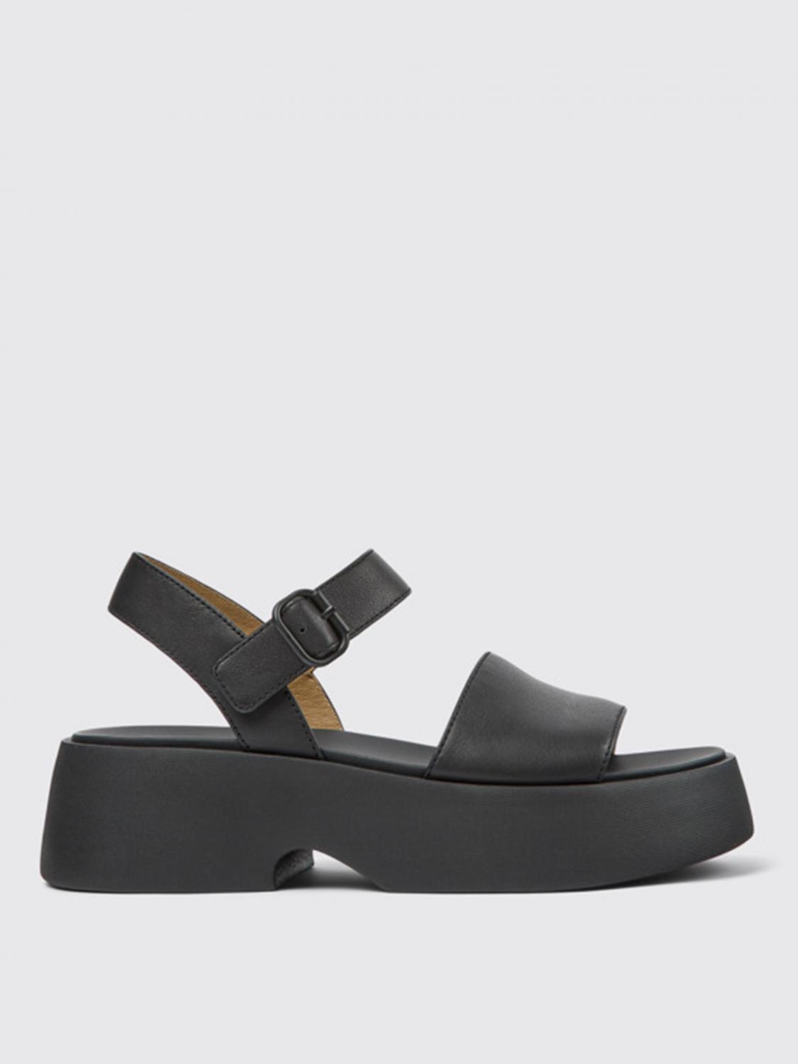 Camper Flat Sandals CAMPER Woman colour Black