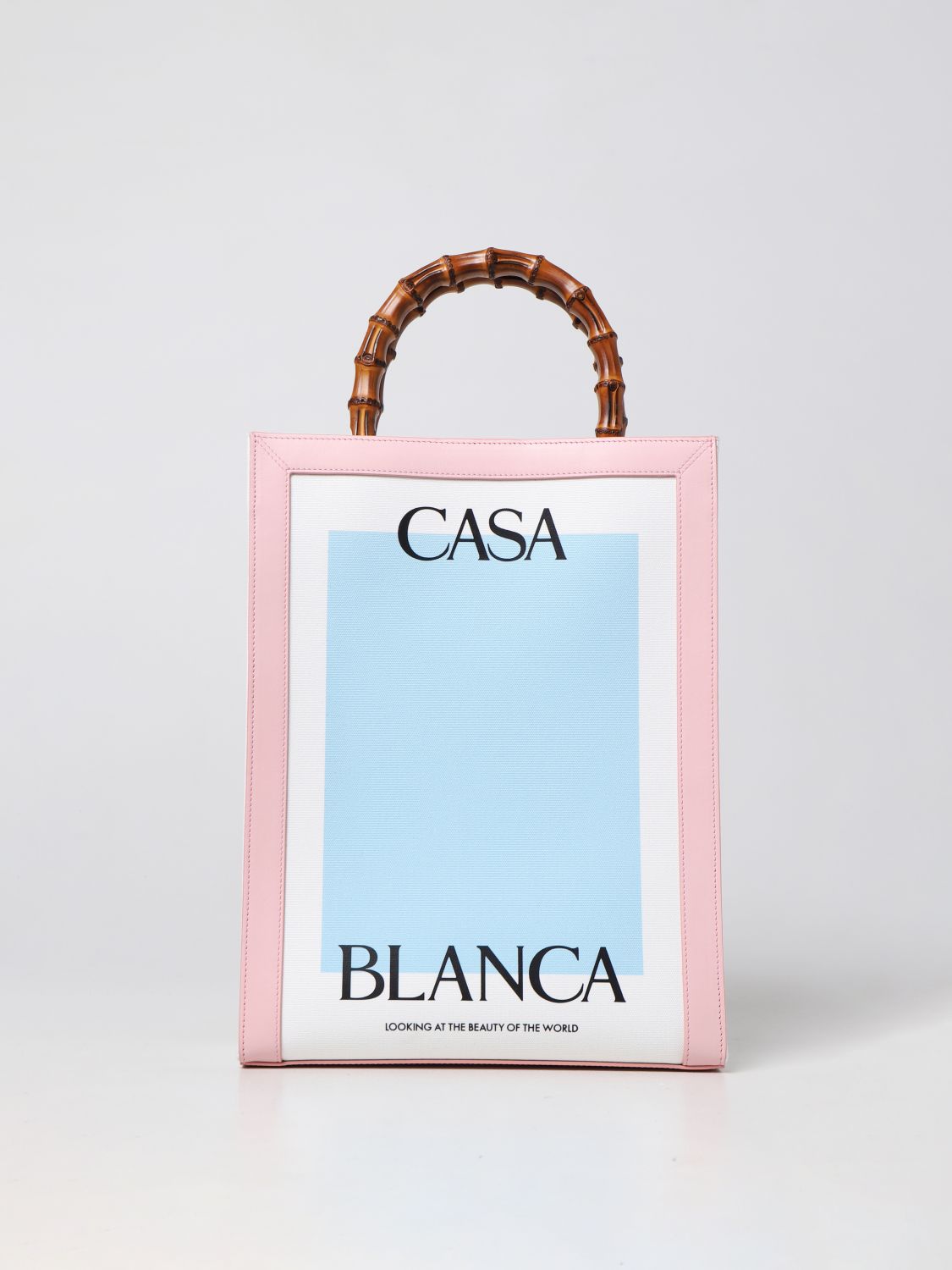 Casablanca Tote Bags CASABLANCA Woman colour Gnawed Blue