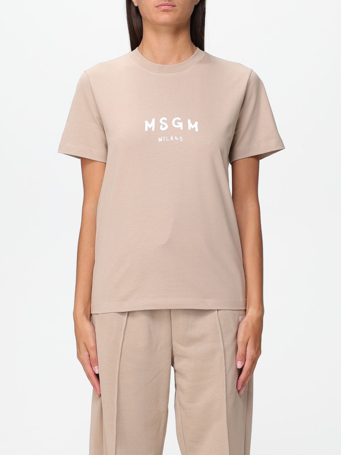 Msgm T-Shirt MSGM Woman colour Beige