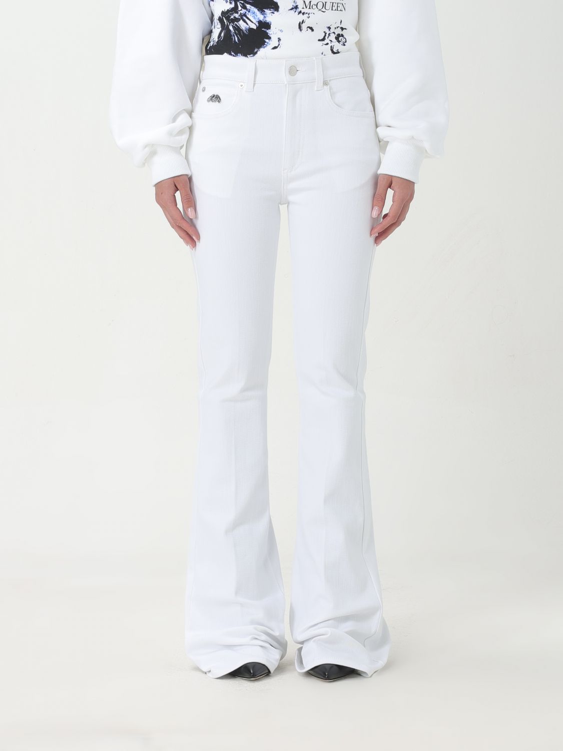 Alexander McQueen Jeans ALEXANDER MCQUEEN Woman colour White