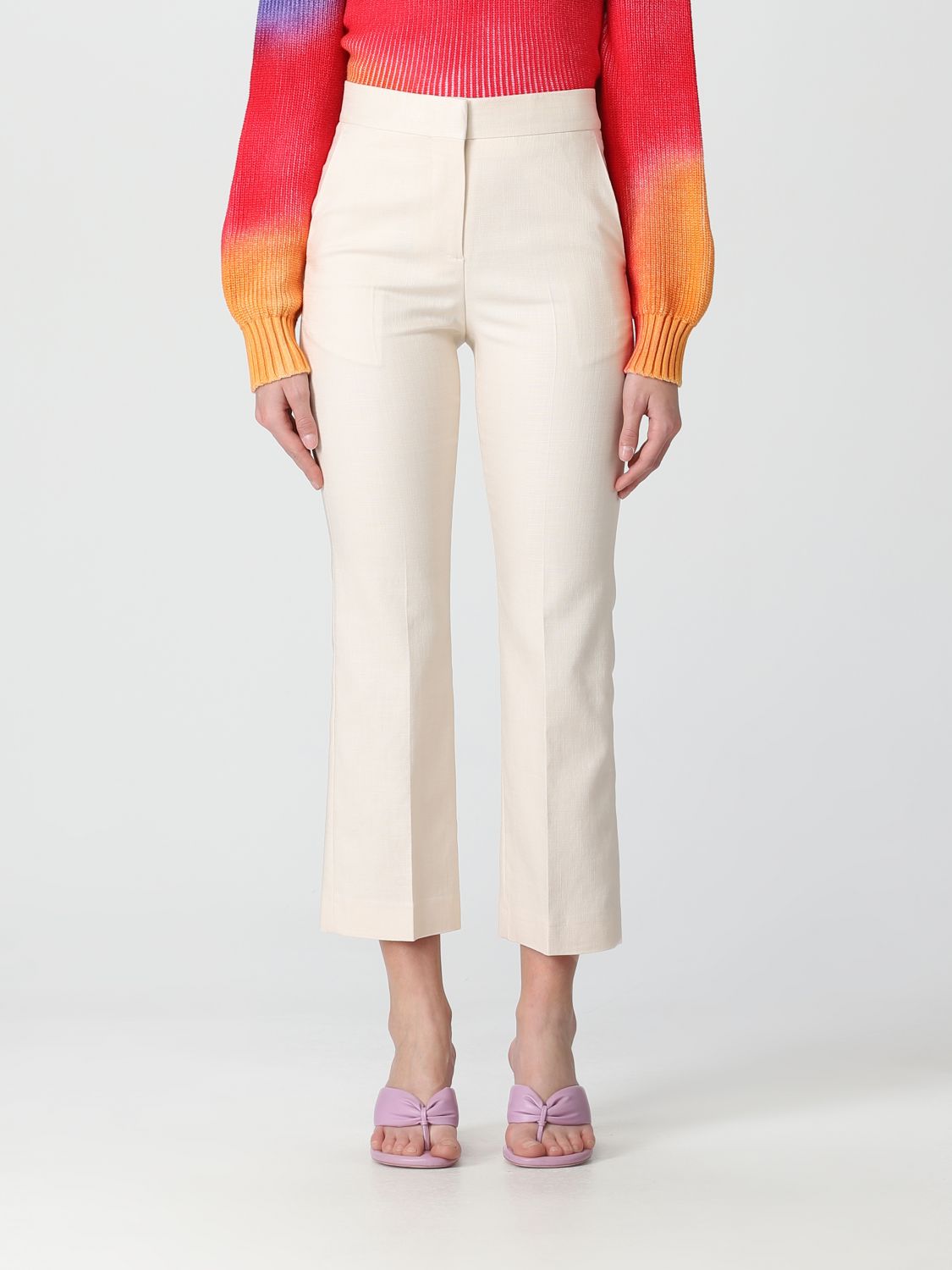 Msgm Trousers MSGM Woman colour Milk