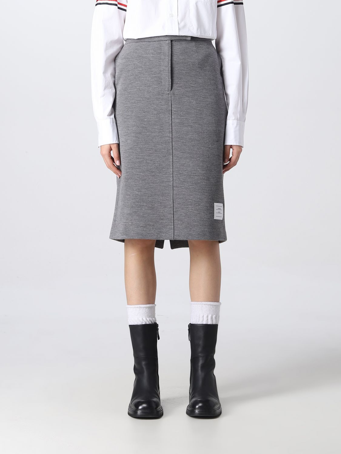 Thom Browne Skirt THOM BROWNE Woman colour Grey