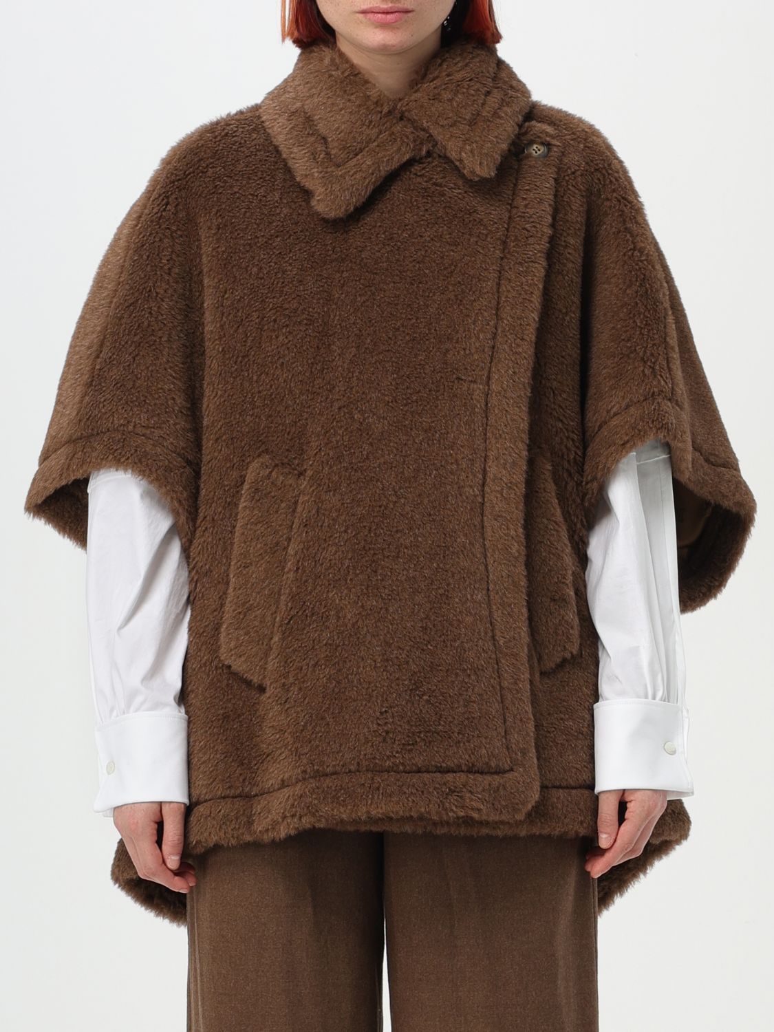 Max Mara Cloak MAX MARA Woman colour Brown