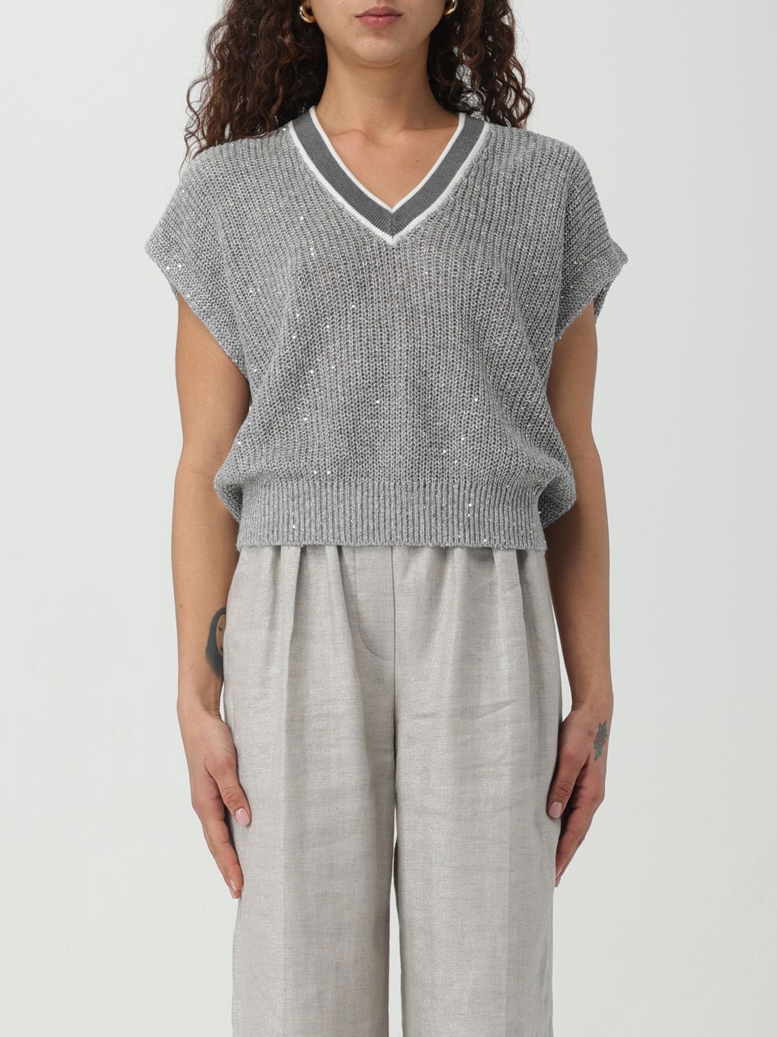 Brunello Cucinelli Jumper BRUNELLO CUCINELLI Woman colour Grey