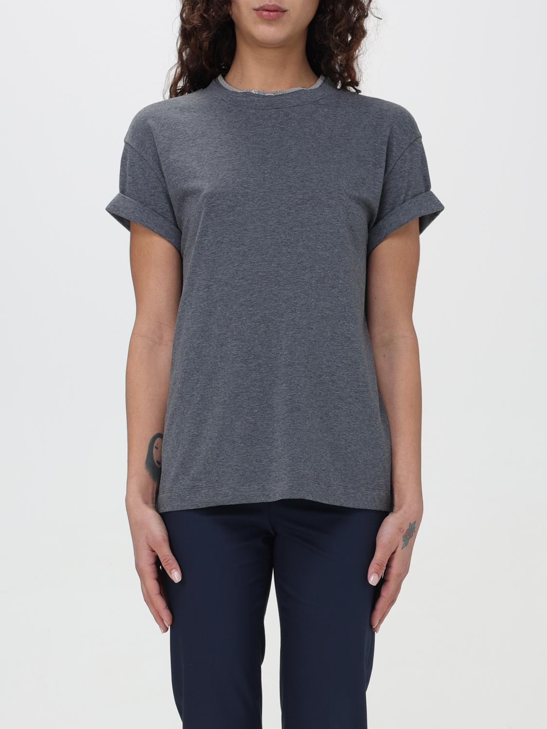 Brunello Cucinelli T-Shirt BRUNELLO CUCINELLI Woman colour Grey