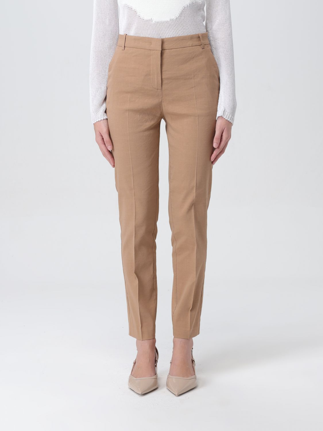 Pinko Trousers PINKO Woman colour Beige