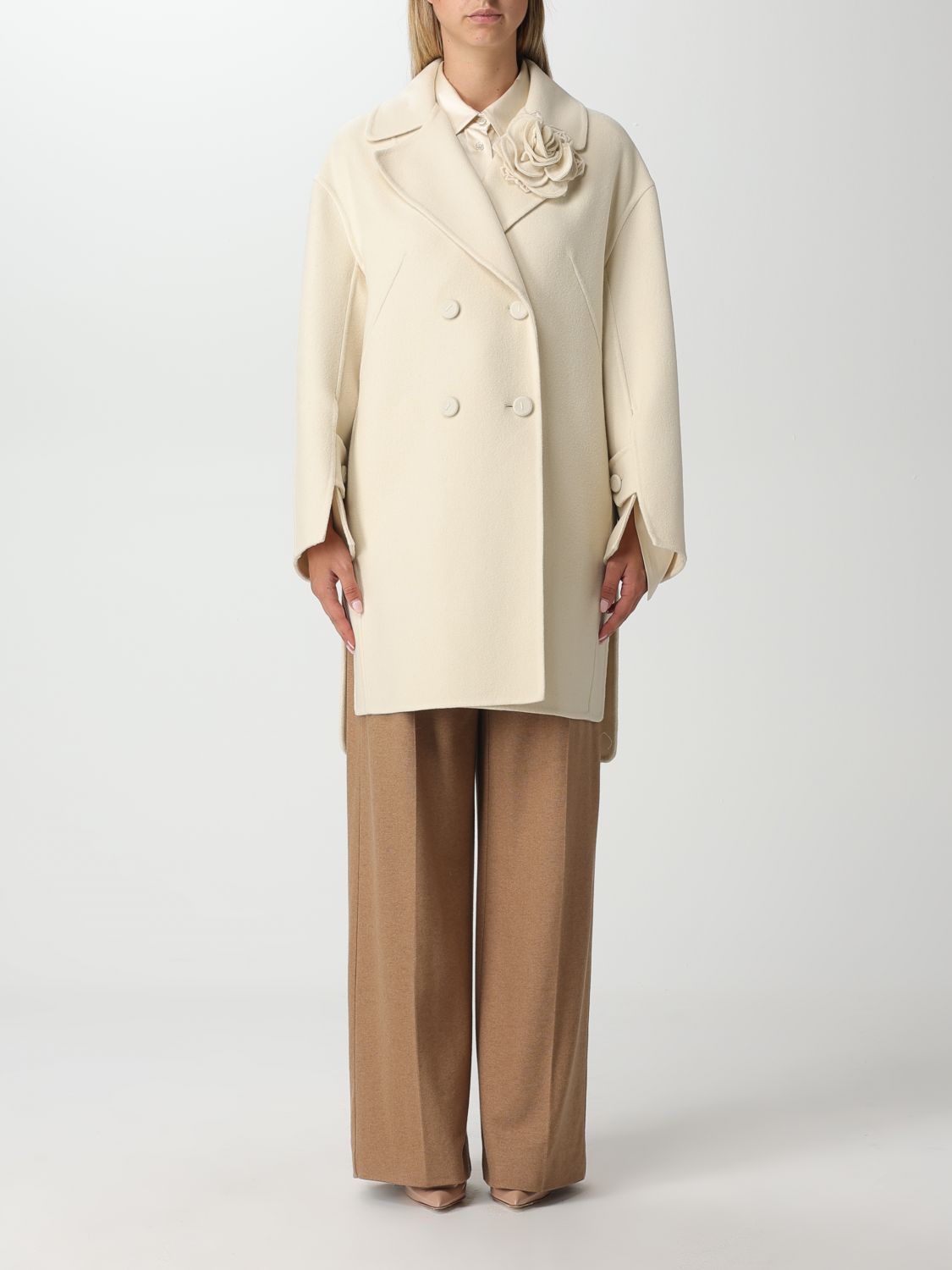 Ermanno Scervino Coat ERMANNO SCERVINO Woman colour Yellow Cream