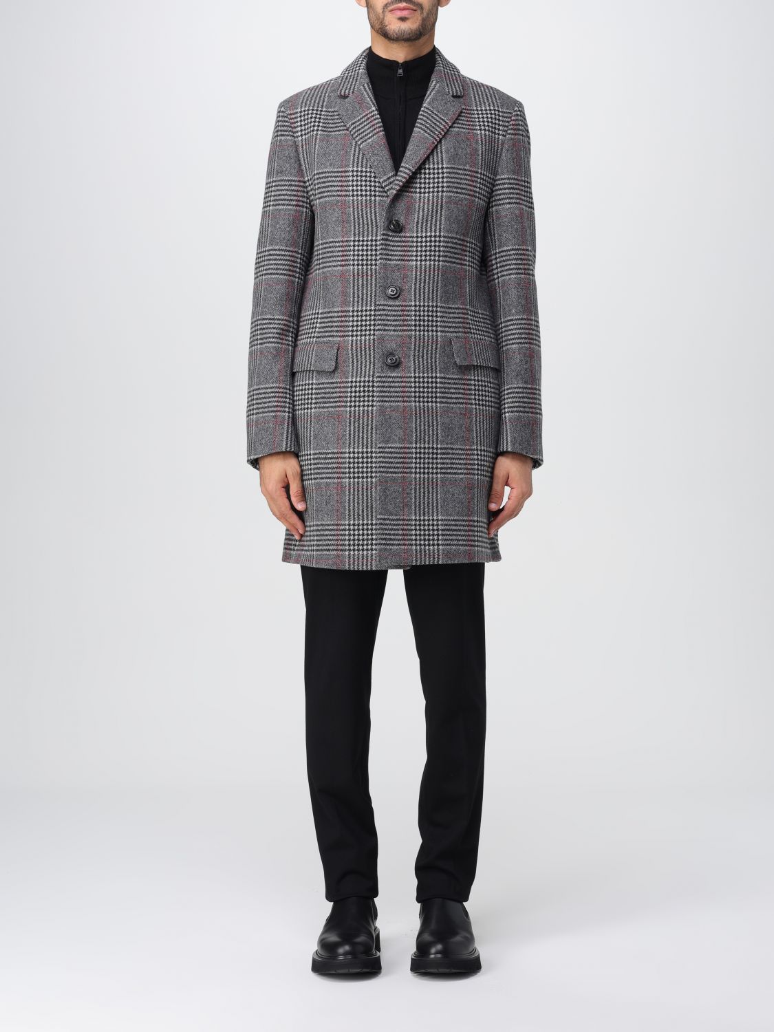 Hugo Coat HUGO Men colour Grey