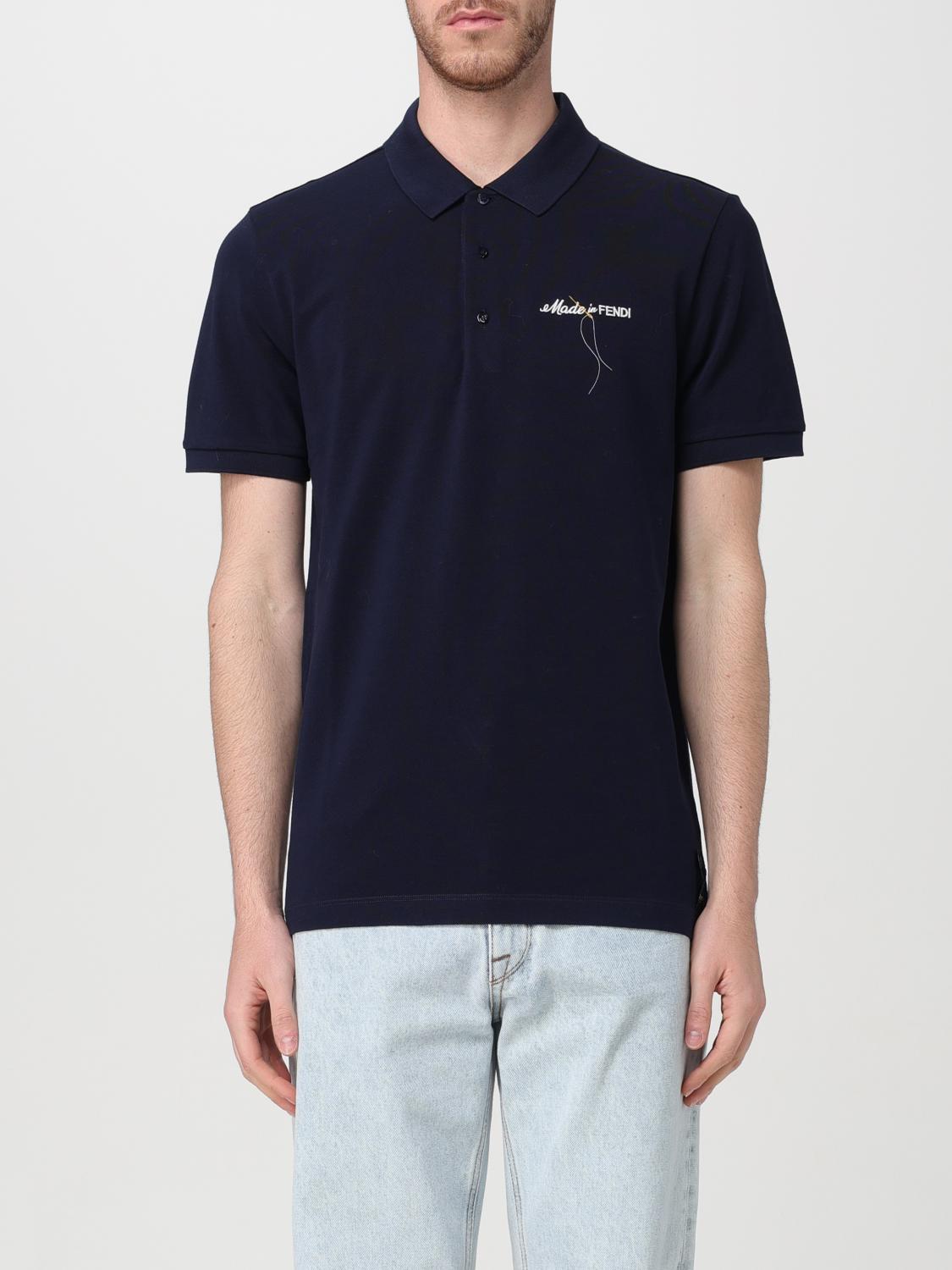 FENDI Polo Shirt FENDI Men colour Blue