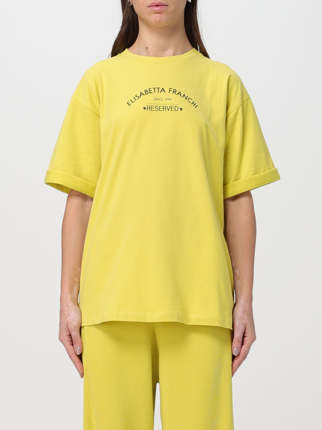 Elisabetta Franchi T-Shirt ELISABETTA FRANCHI Woman colour Yellow