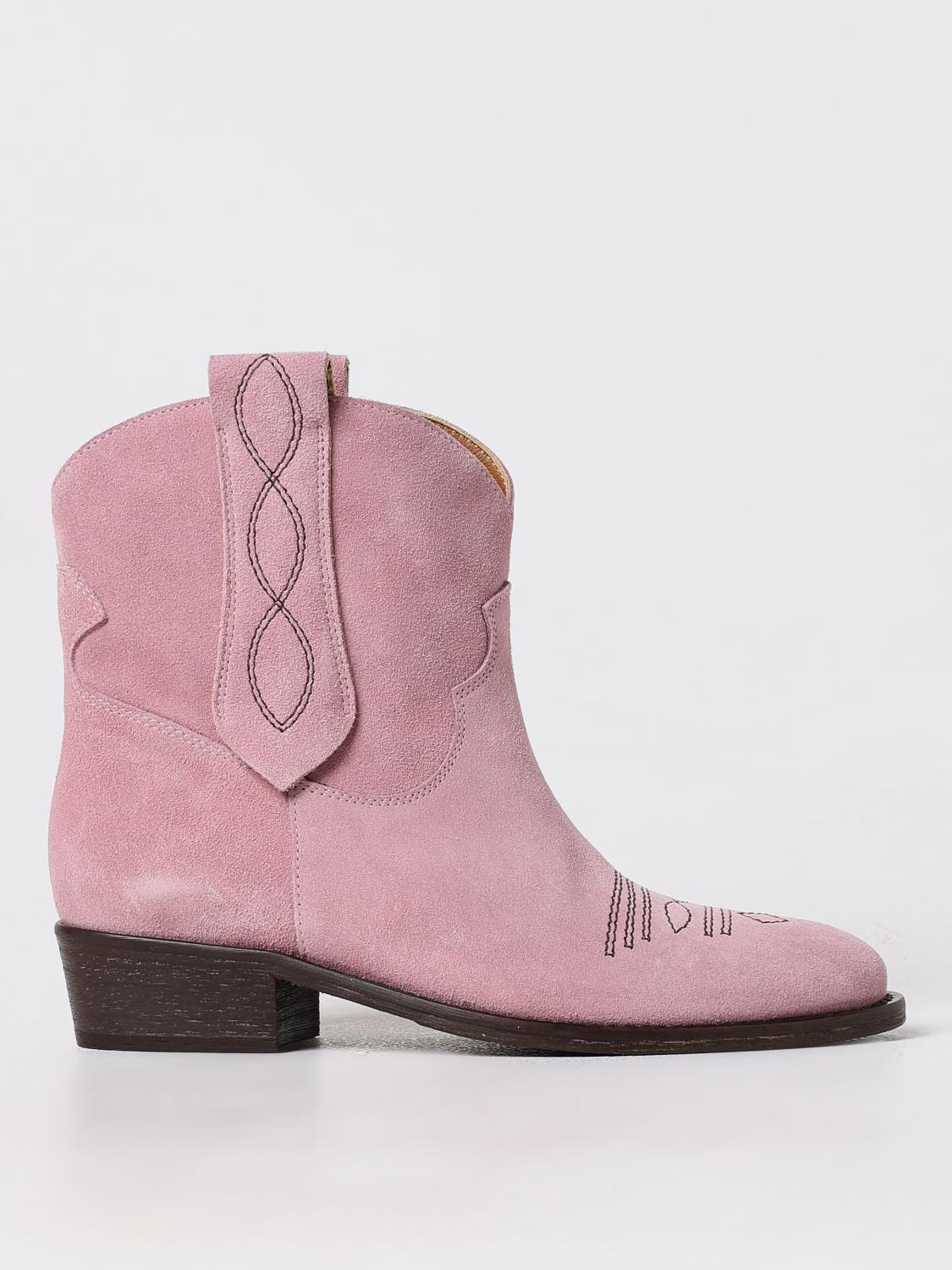 Via Roma 15 Flat Ankle Boots VIA ROMA 15 Woman color Pink