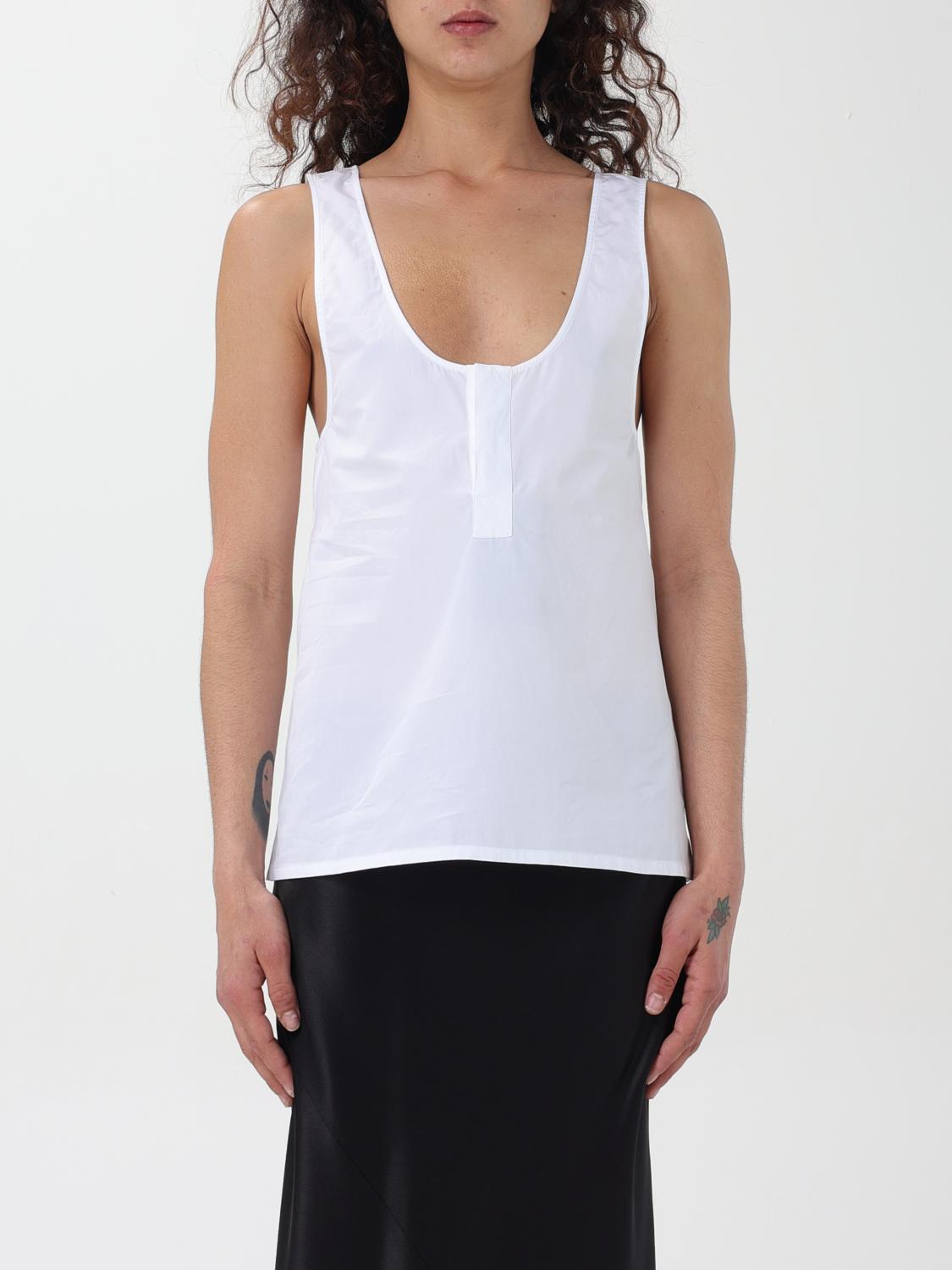 Saint Laurent Top SAINT LAURENT Woman color White