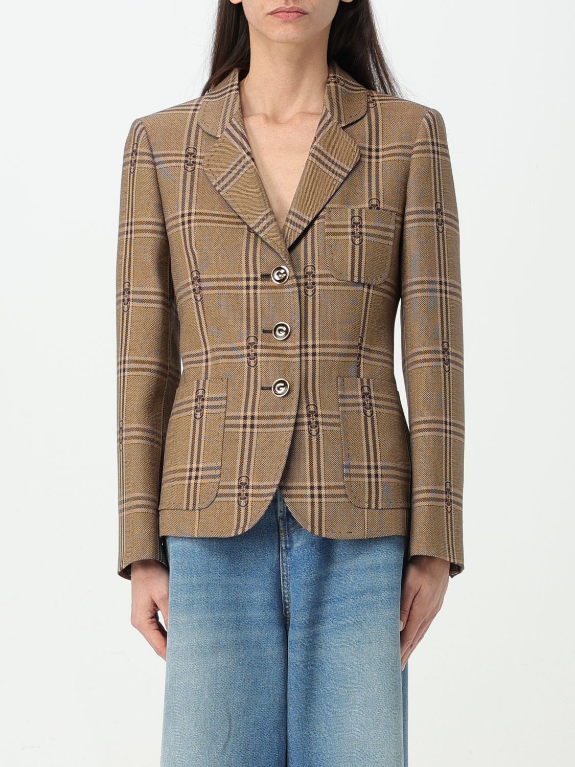 Gucci Jacket GUCCI Woman colour Beige