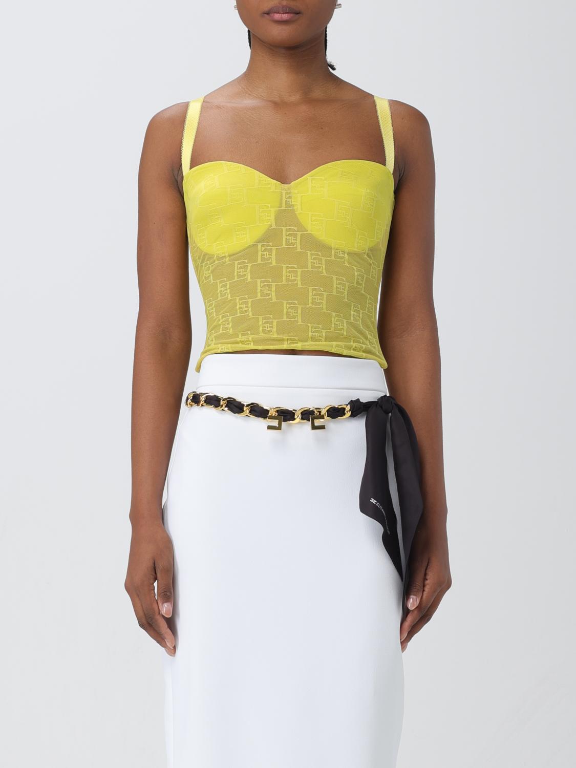 Elisabetta Franchi Top ELISABETTA FRANCHI Woman colour Yellow