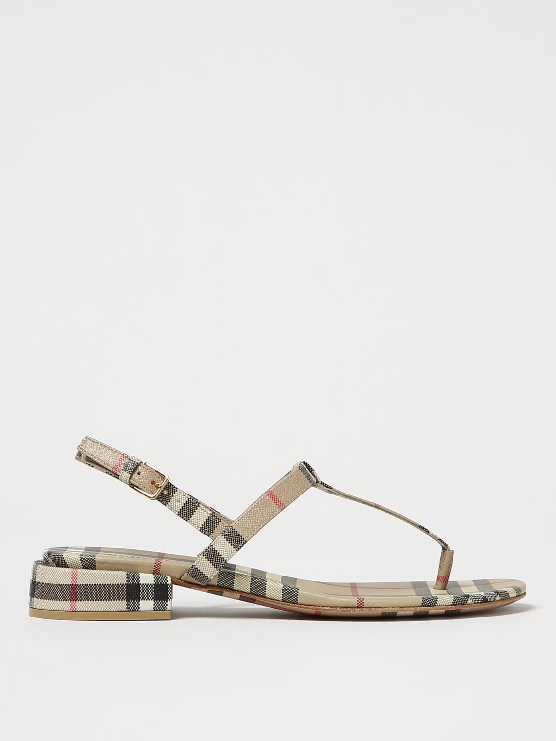 Burberry Heeled Sandals BURBERRY Woman colour Beige