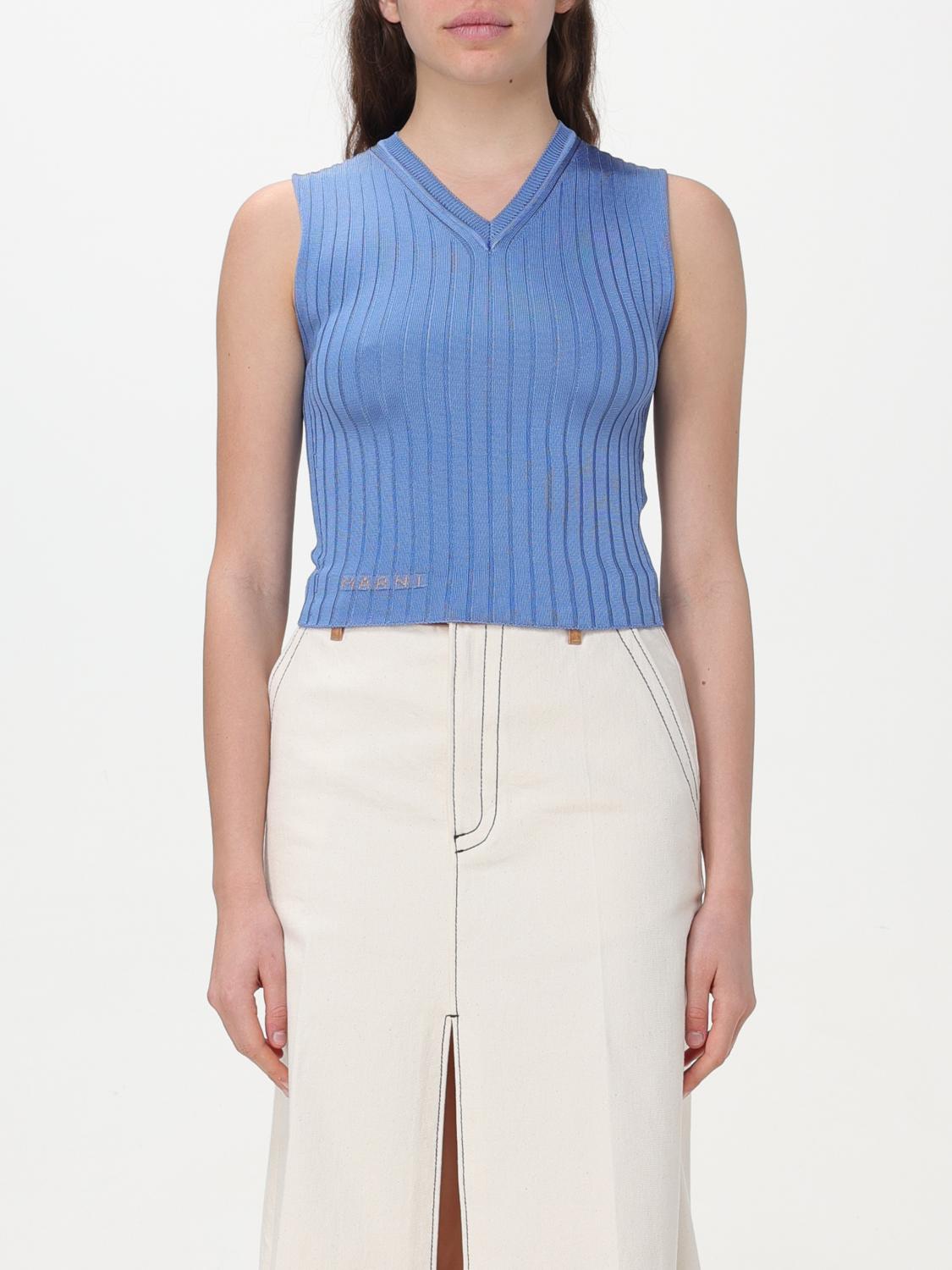 Marni Top MARNI Woman colour Gnawed Blue