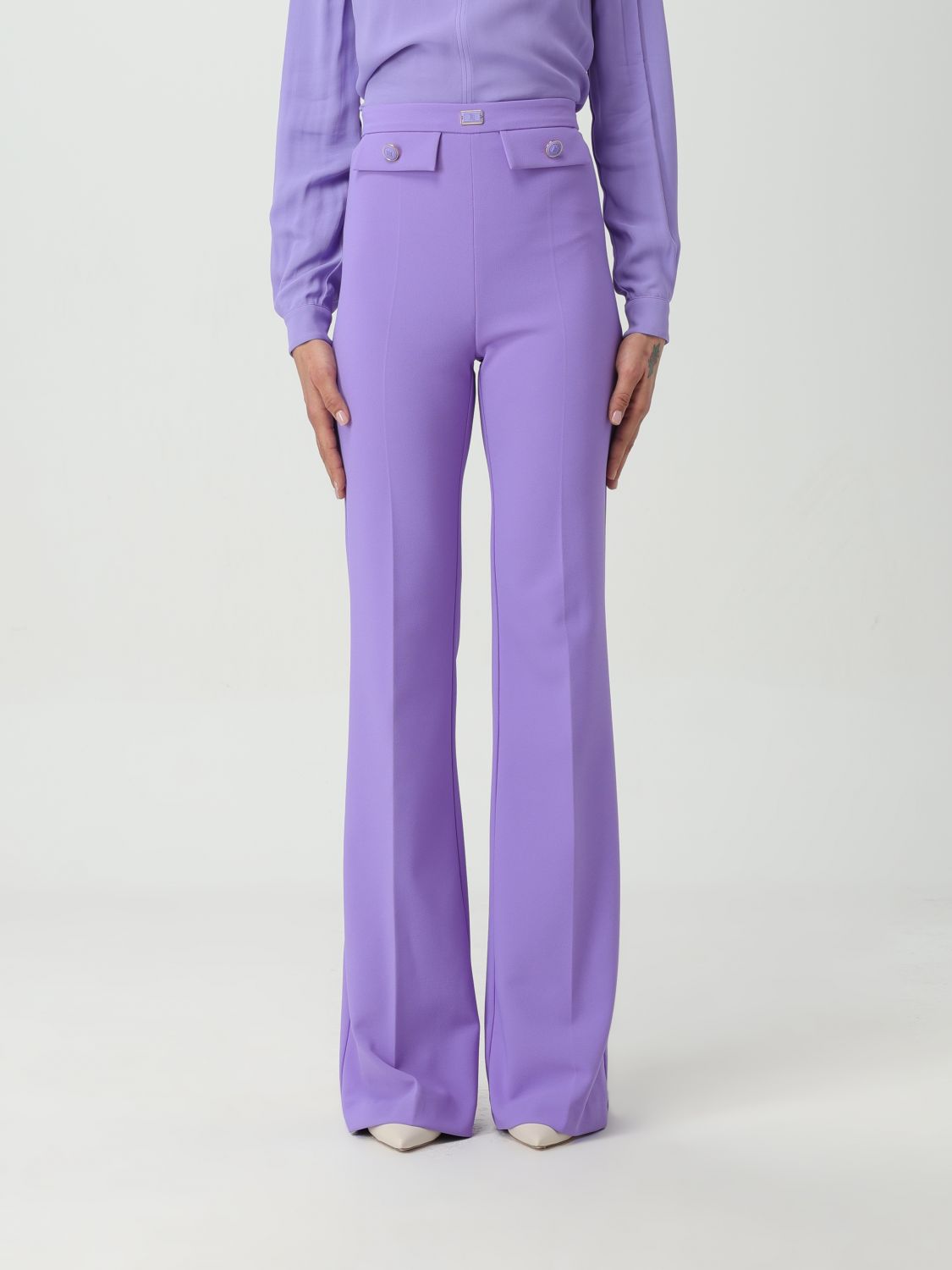 Elisabetta Franchi Trousers ELISABETTA FRANCHI Woman colour Violet