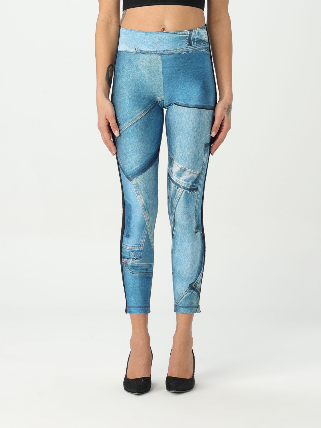 Versace Jeans Couture Trousers VERSACE JEANS COUTURE Woman colour Blue