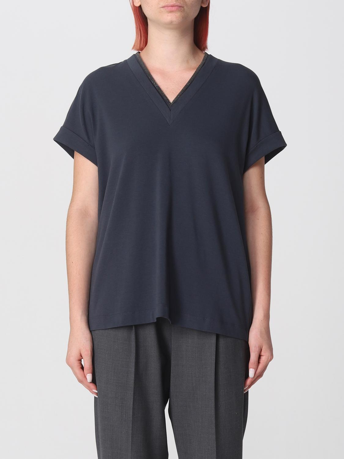 Brunello Cucinelli T-Shirt BRUNELLO CUCINELLI Woman colour Blue