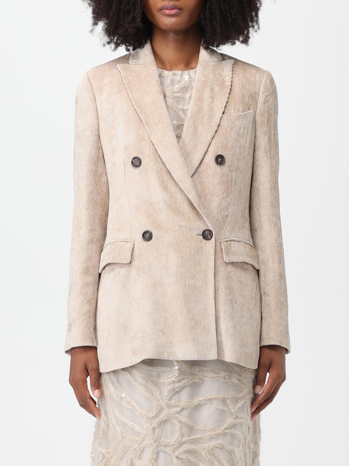 Brunello Cucinelli Blazer BRUNELLO CUCINELLI Woman colour Sand