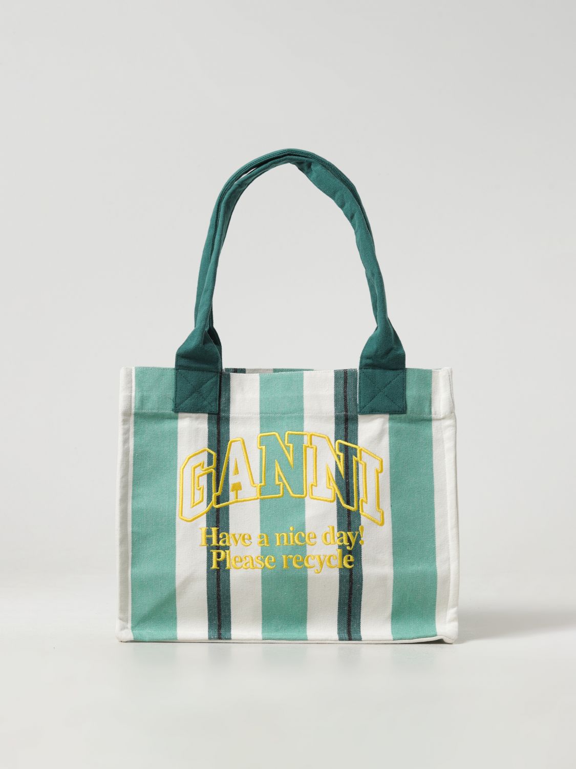 Ganni Tote Bags GANNI Woman colour Blue