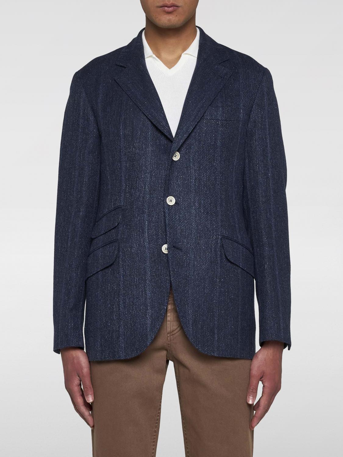 Brunello Cucinelli Blazer BRUNELLO CUCINELLI Men color Blue