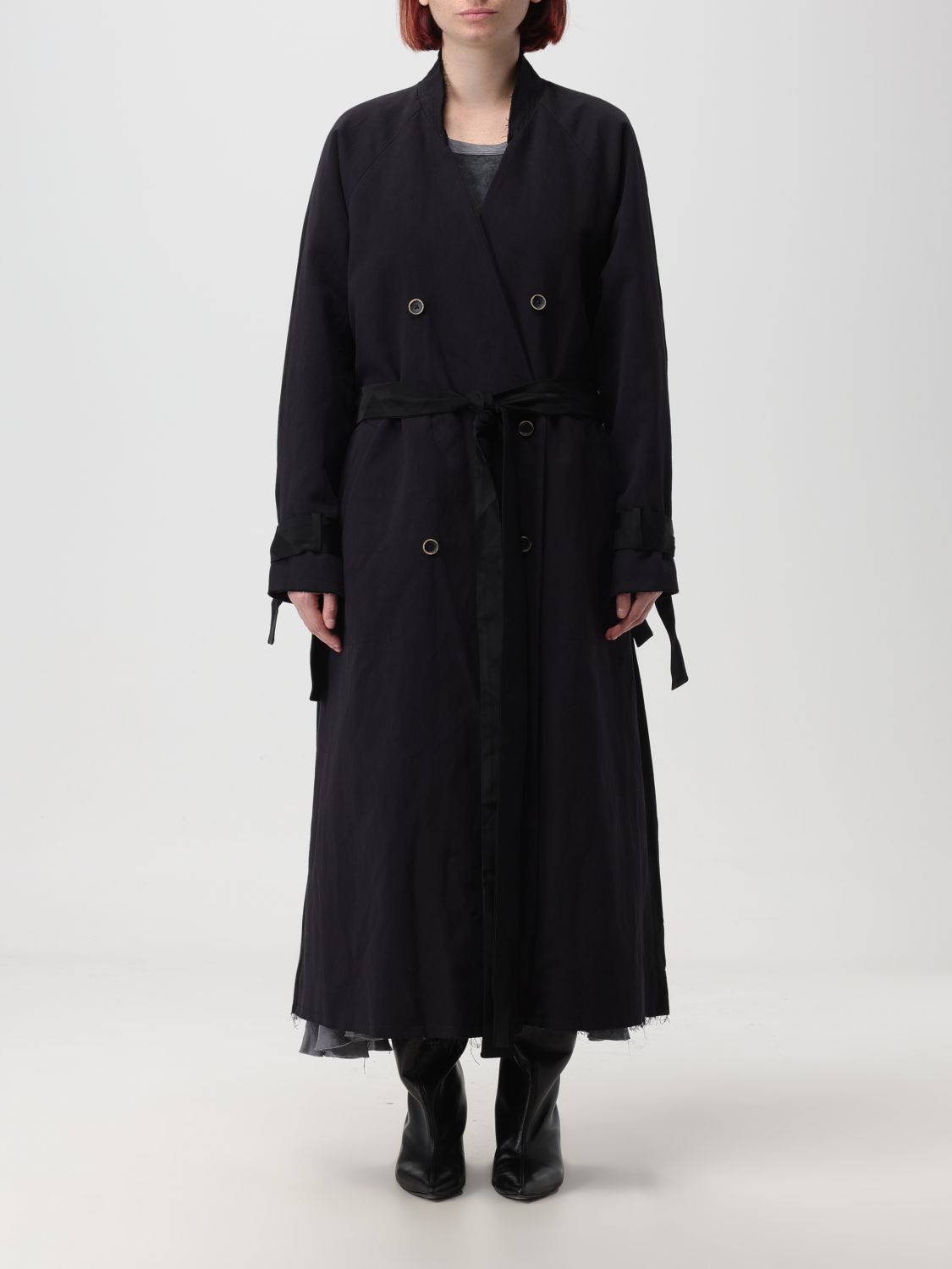 Uma Wang Trench Coat UMA WANG Woman colour Black