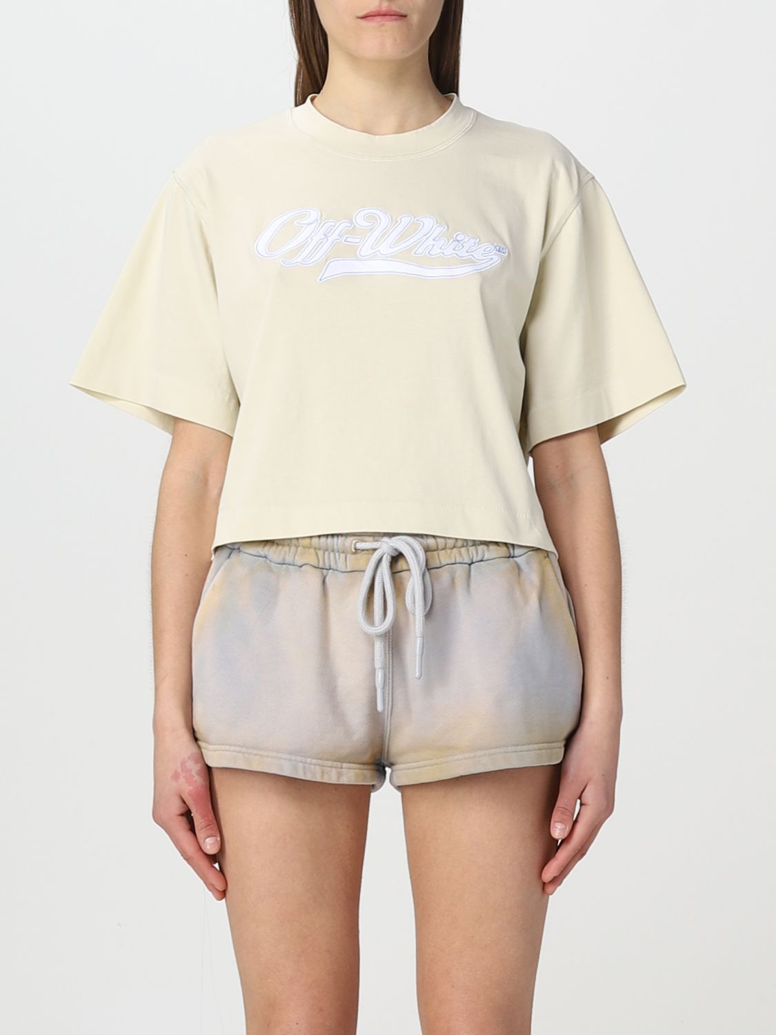 OFF-WHITE T-Shirt OFF-WHITE Woman colour Beige