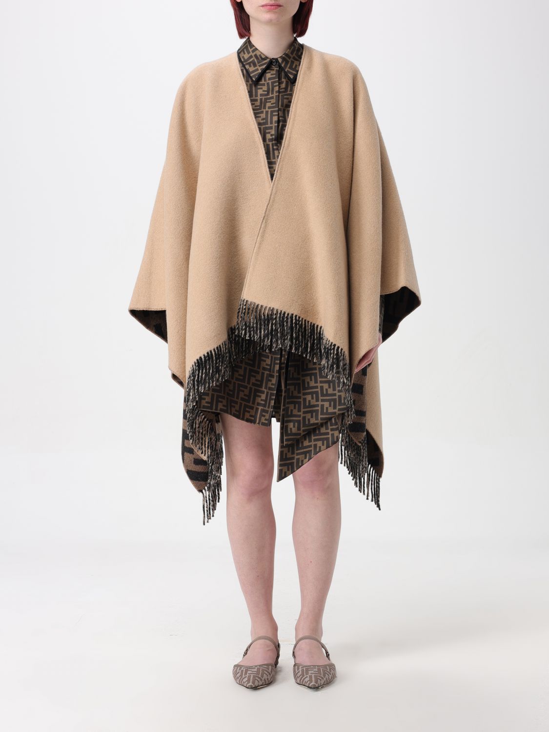 FENDI Cloak FENDI Woman colour Beige