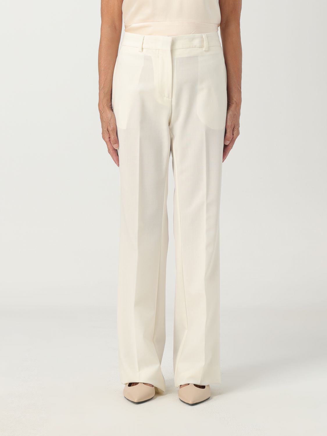 Elisabetta Franchi Trousers ELISABETTA FRANCHI Woman colour Yellow Cream