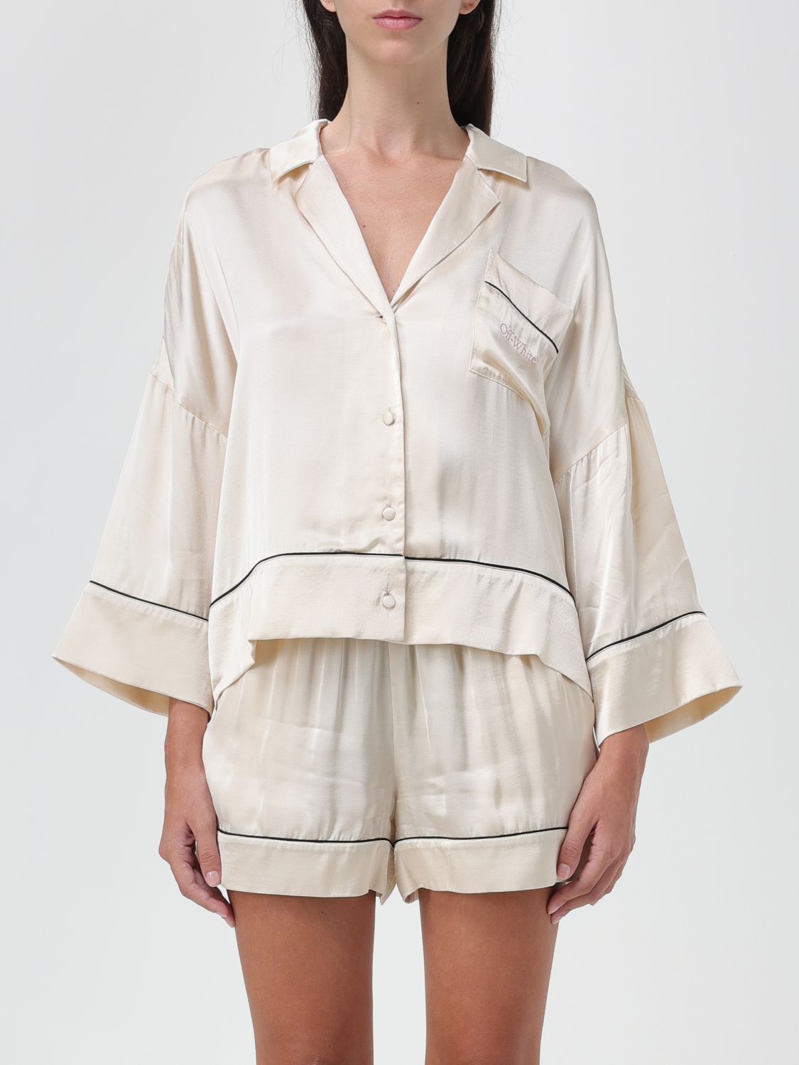 OFF-WHITE Shirt OFF-WHITE Woman colour Beige