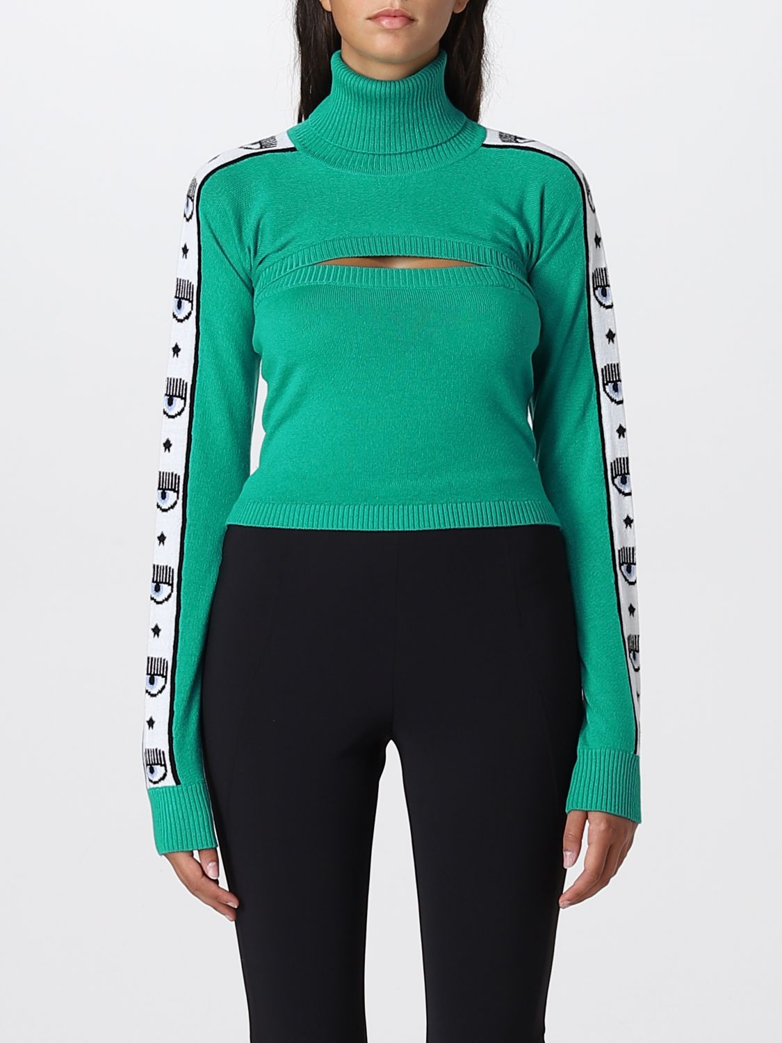 CHIARA FERRAGNI Jumper CHIARA FERRAGNI Woman colour Green