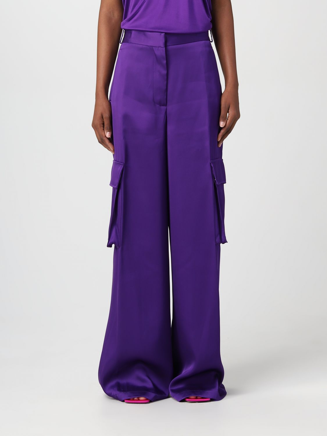 Versace Trousers VERSACE Woman colour Violet