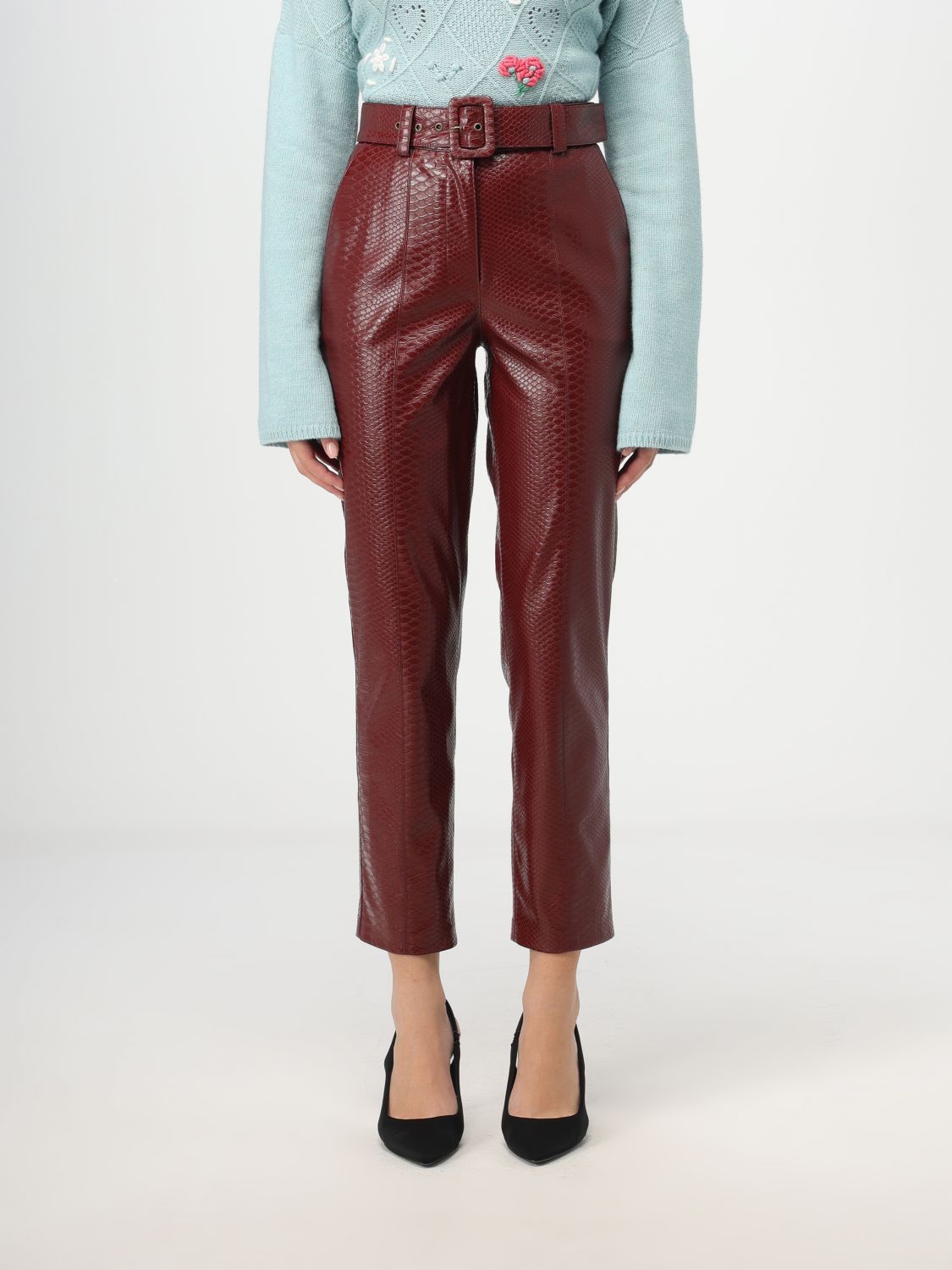 Twinset Trousers TWINSET Woman colour Burgundy