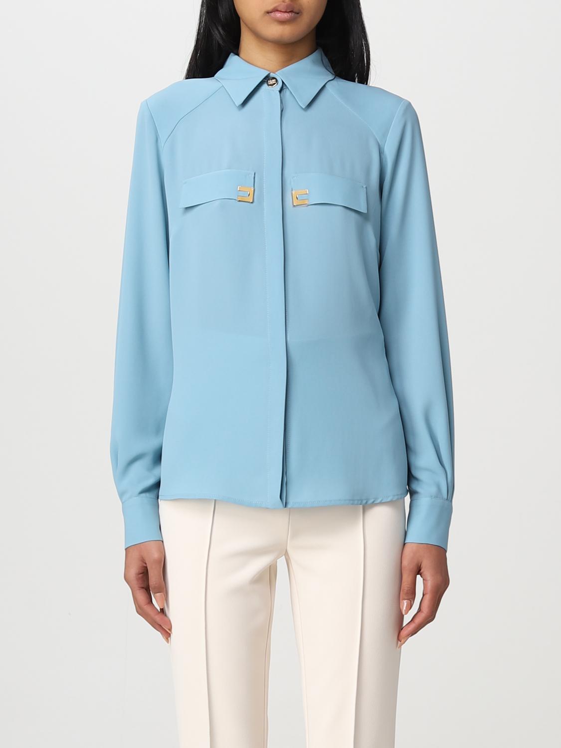 Elisabetta Franchi Shirt ELISABETTA FRANCHI Woman colour Gnawed Blue