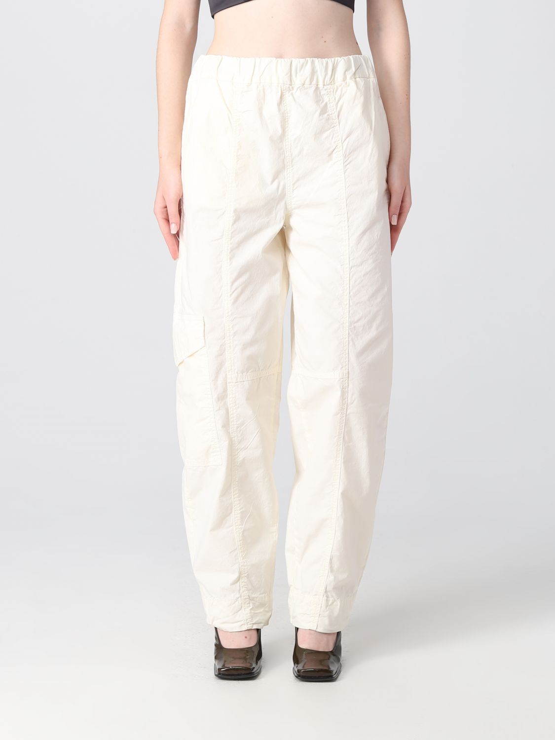 Ganni Trousers GANNI Woman colour White