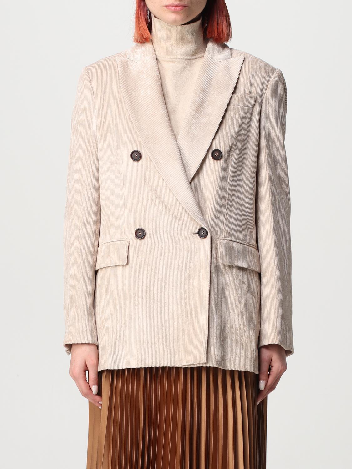 Brunello Cucinelli Blazer BRUNELLO CUCINELLI Woman colour Beige