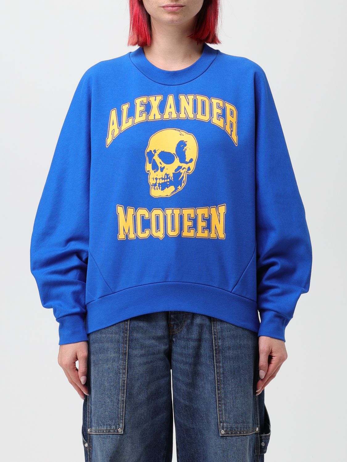 Alexander McQueen Sweatshirt ALEXANDER MCQUEEN Woman colour Blue