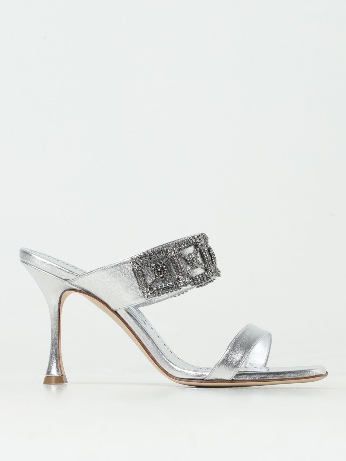 Manolo Blahnik Heeled Sandals MANOLO BLAHNIK Woman colour Silver
