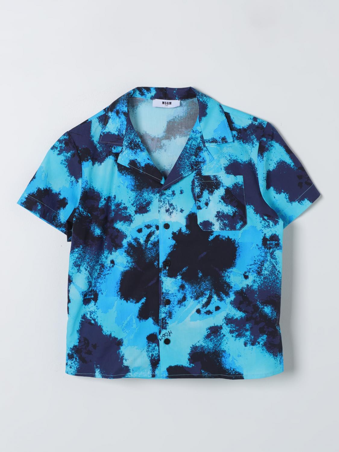 Msgm Kids Shirt MSGM KIDS Kids colour Gnawed Blue