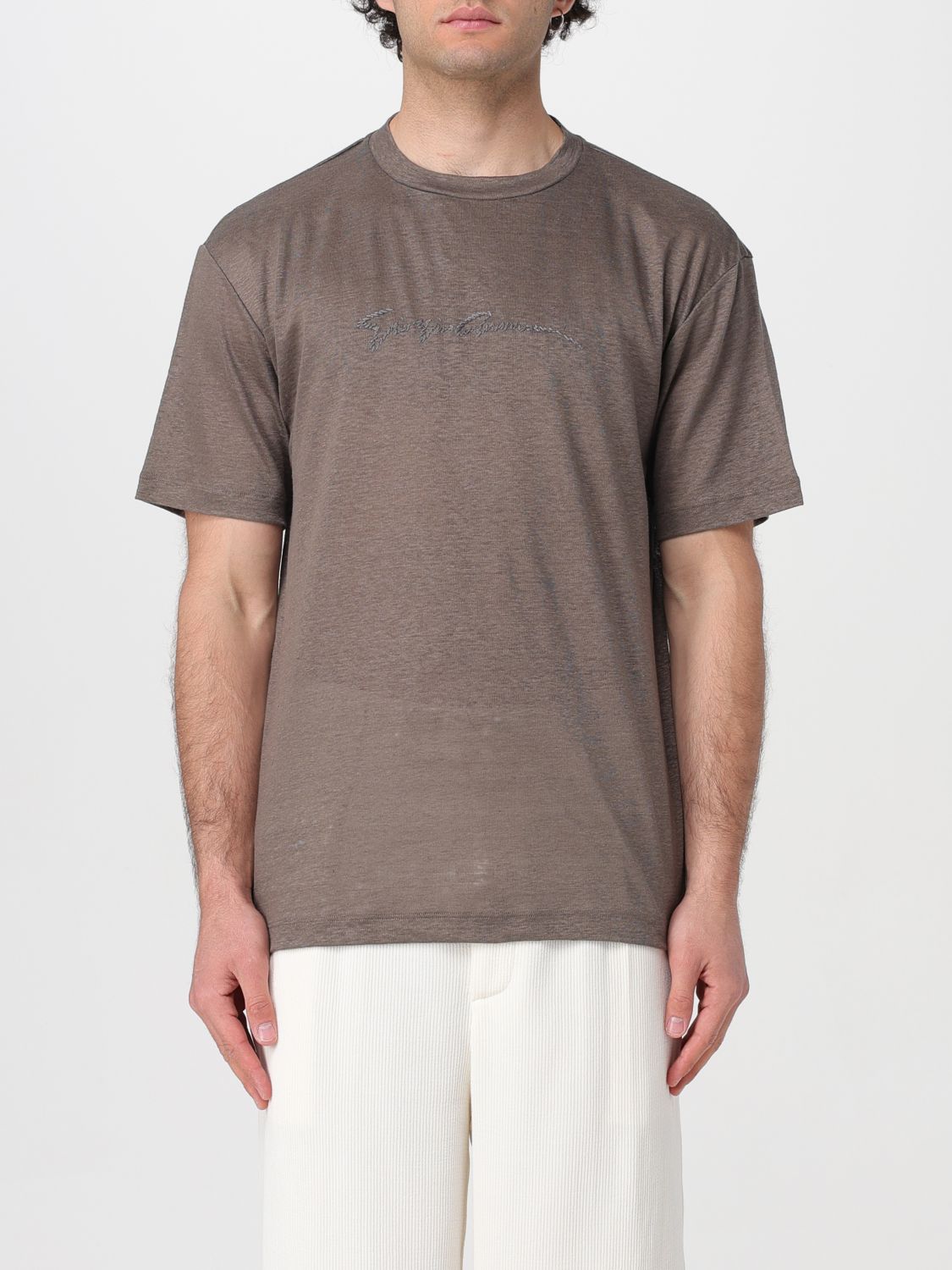 Giorgio Armani T-Shirt GIORGIO ARMANI Men color Dove Grey