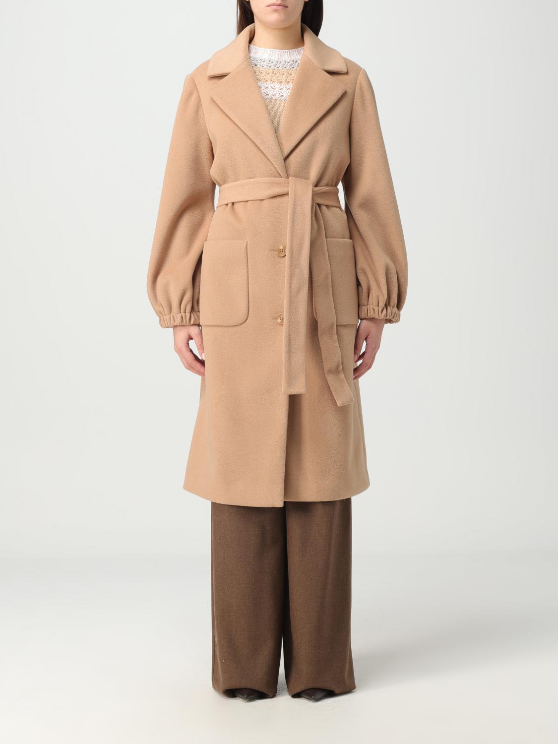 Actitude Twinset Coat ACTITUDE TWINSET Woman colour Brown