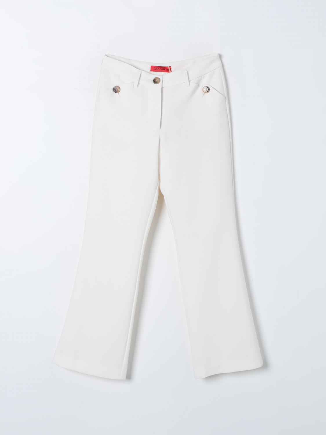  Trousers MAX & CO. KID Kids colour White