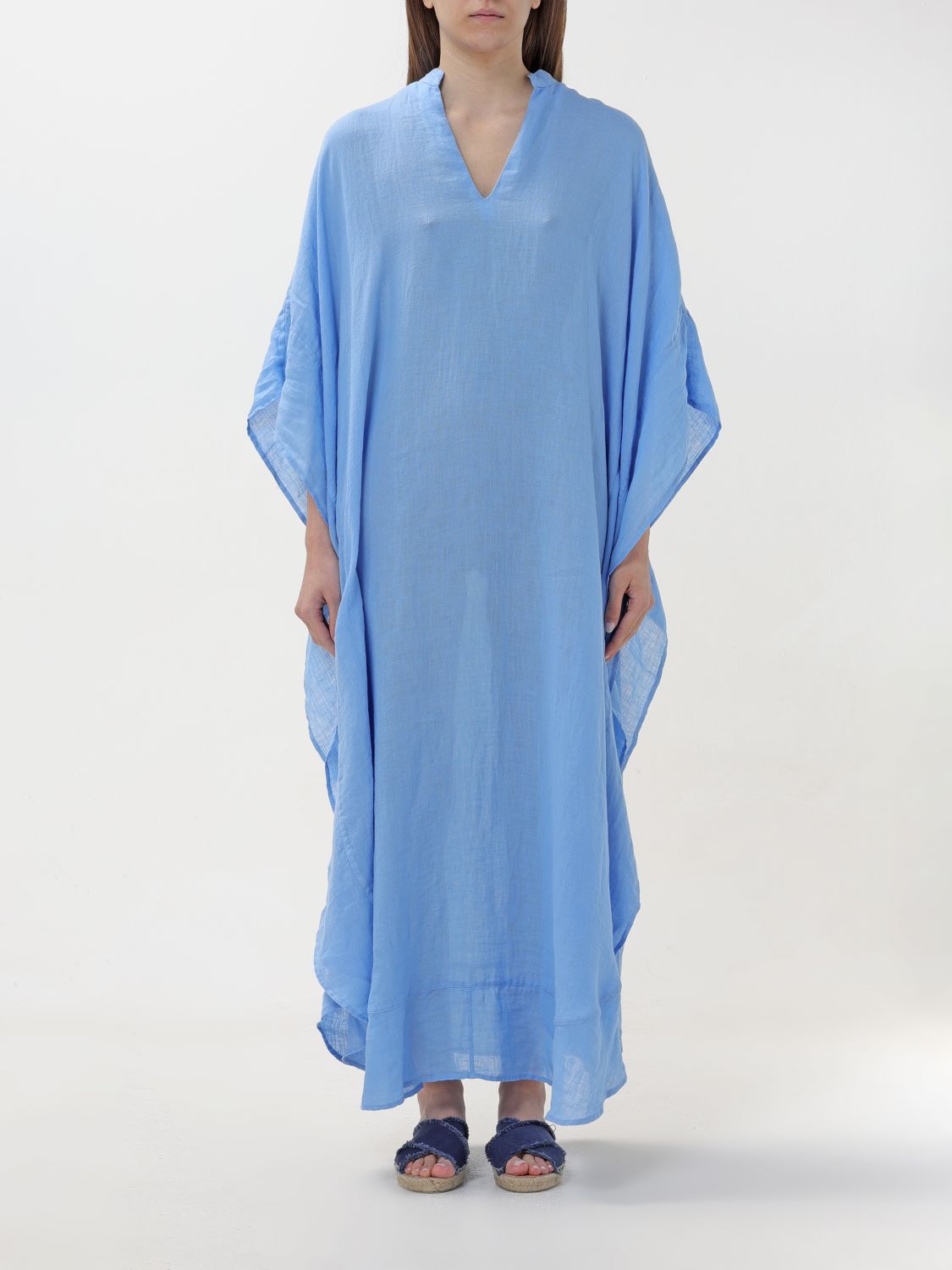 120% lino Dress 120% LINO Woman color Blue