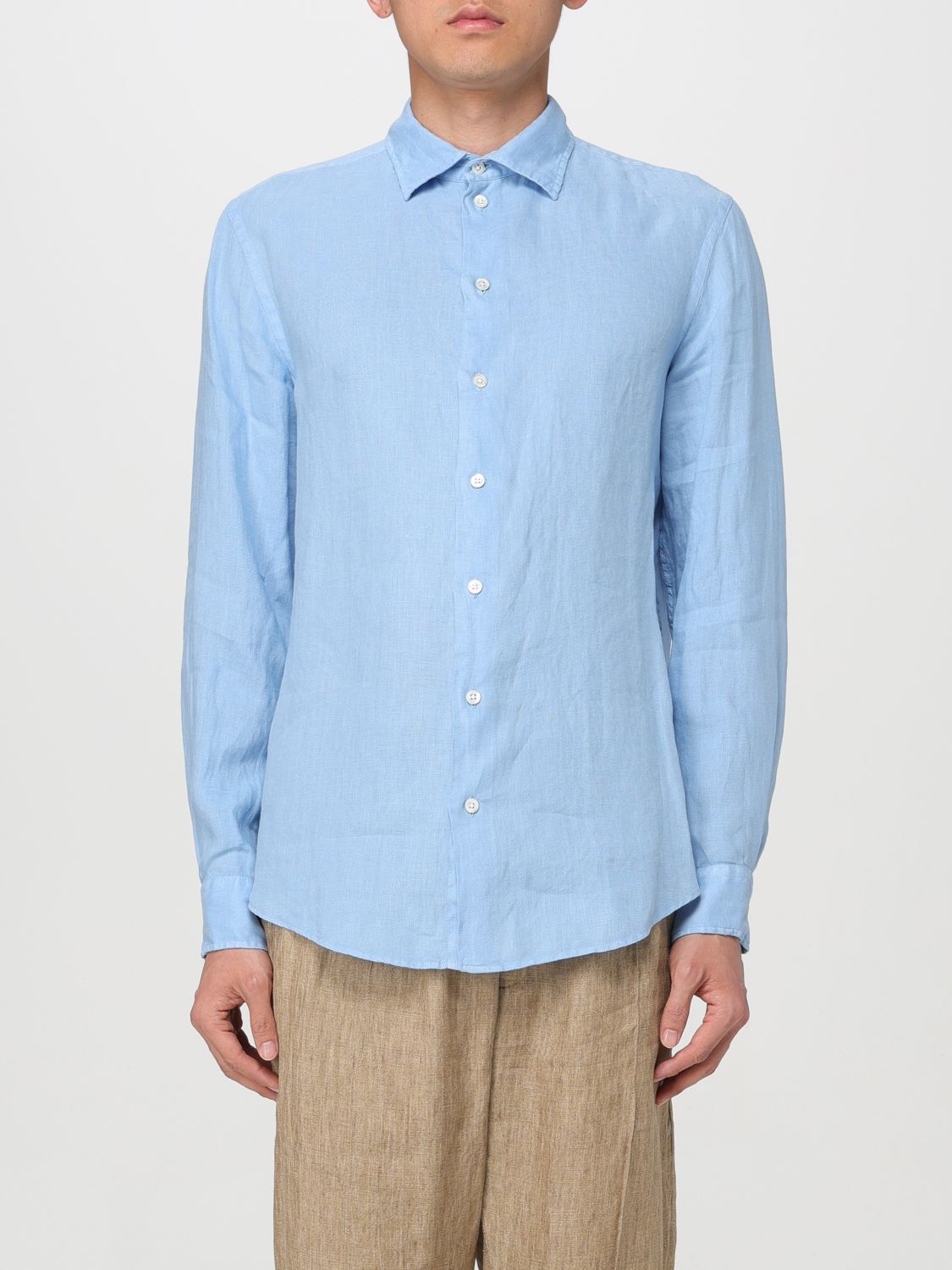 Emporio Armani Shirt EMPORIO ARMANI Men colour Gnawed Blue