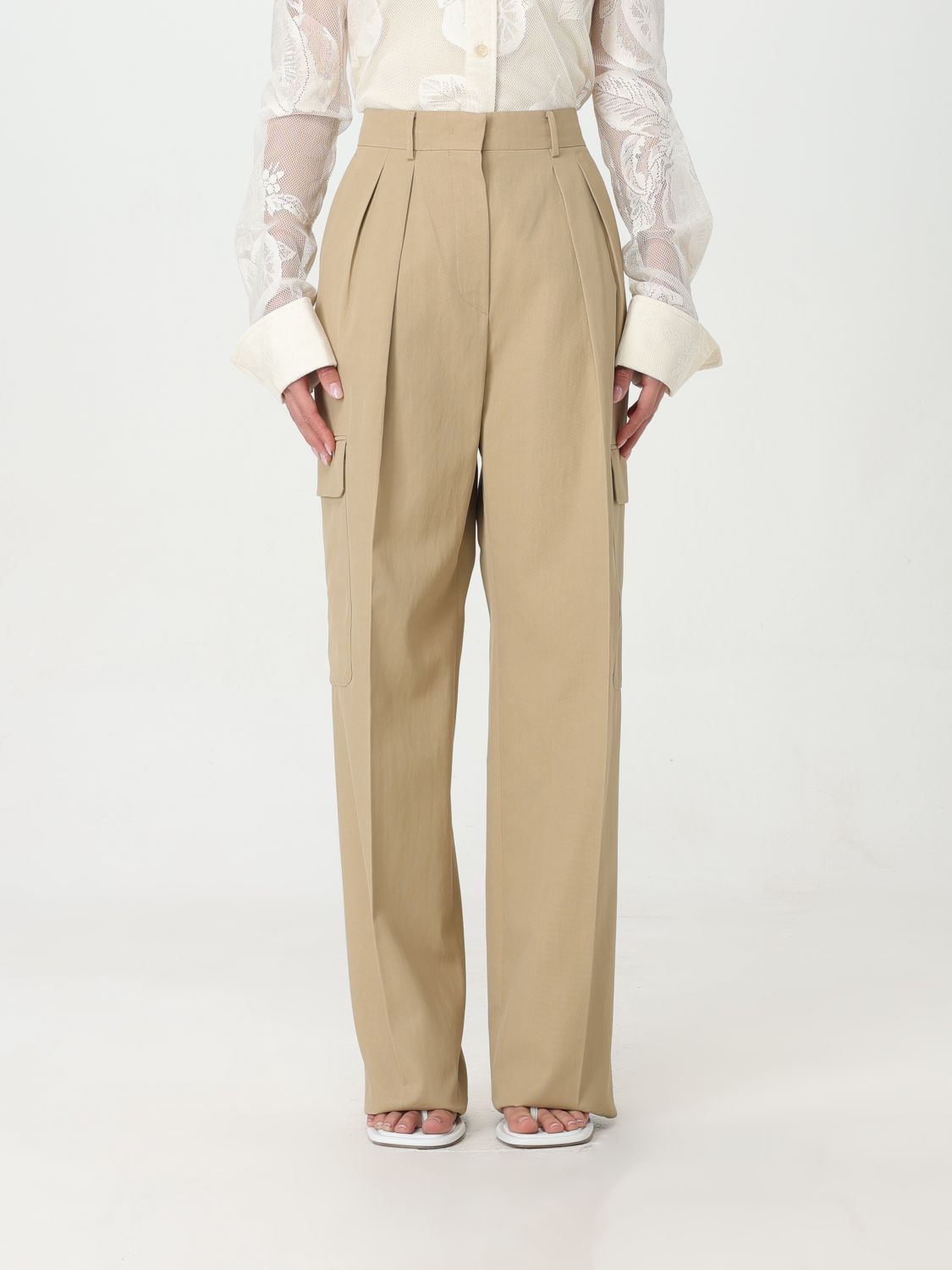 Sportmax Trousers SPORTMAX Woman colour Beige