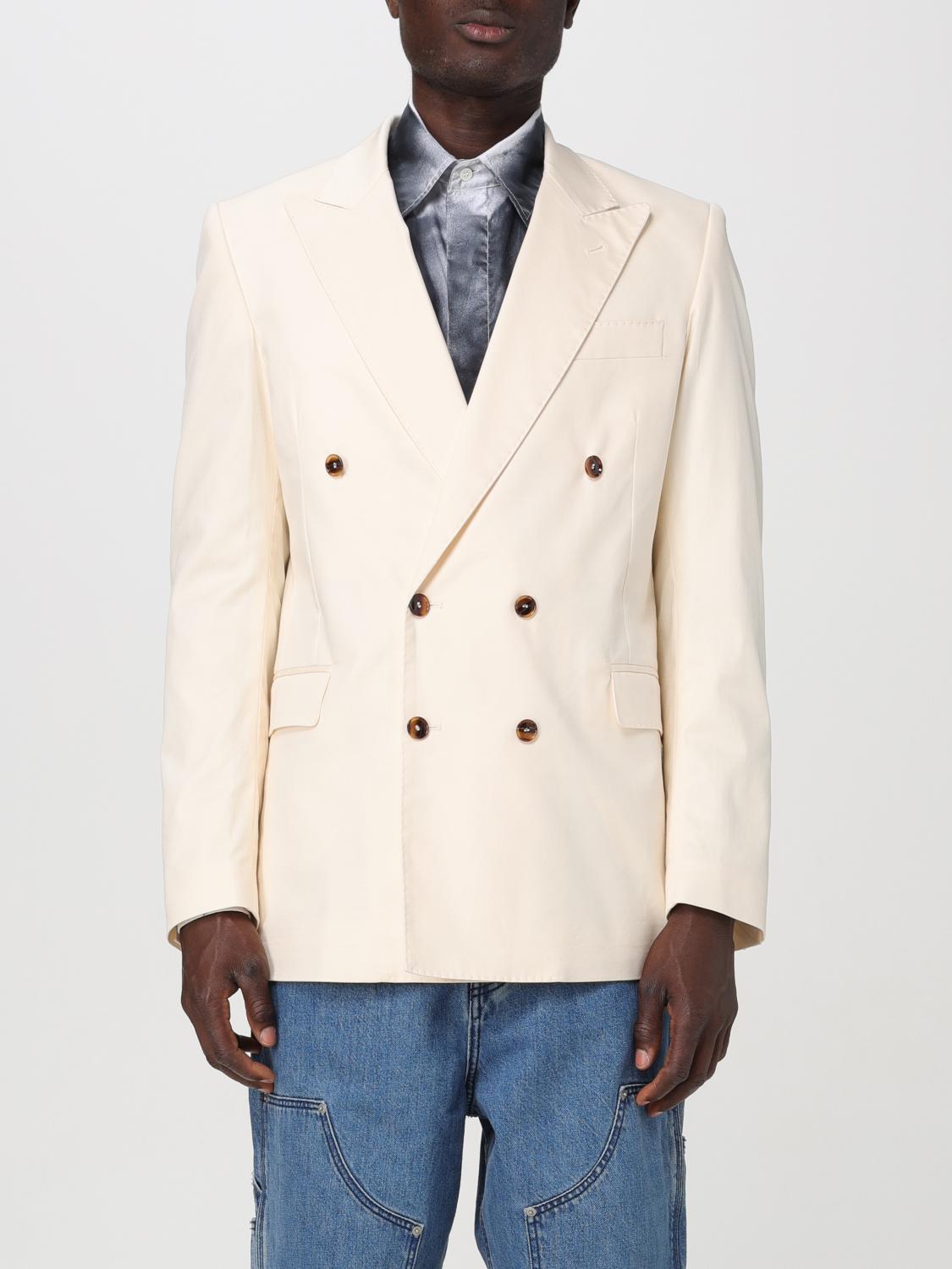 Grifoni Blazer GRIFONI Men color Yellow Cream