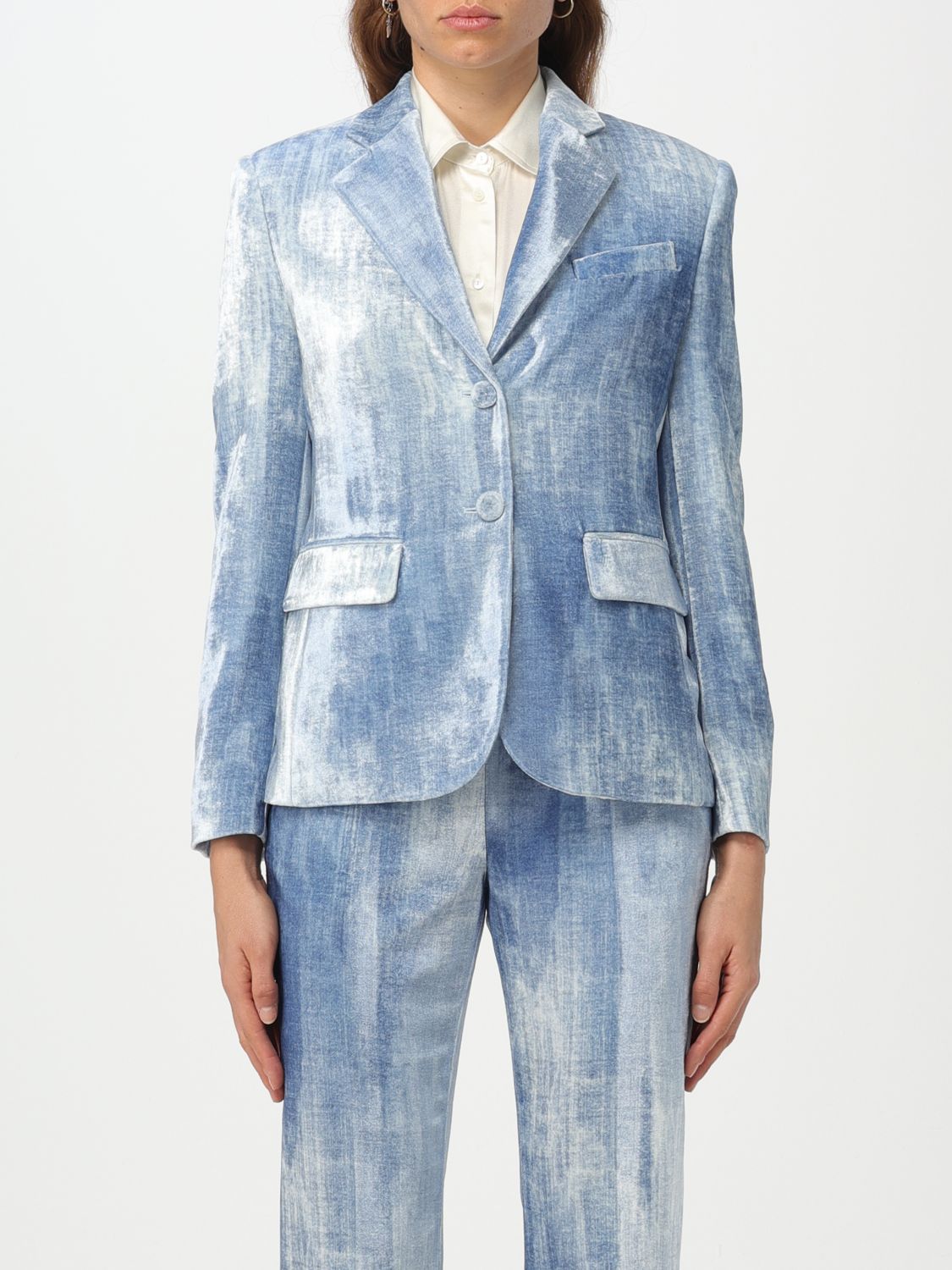 Ermanno Scervino Blazer ERMANNO SCERVINO Woman colour Gnawed Blue