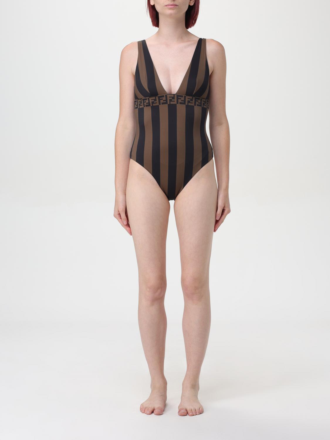 FENDI Swimsuit FENDI Woman color Tobacco